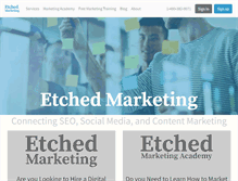 Tablet Screenshot of etchedmarketing.com